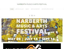 Tablet Screenshot of narberthfestival.com